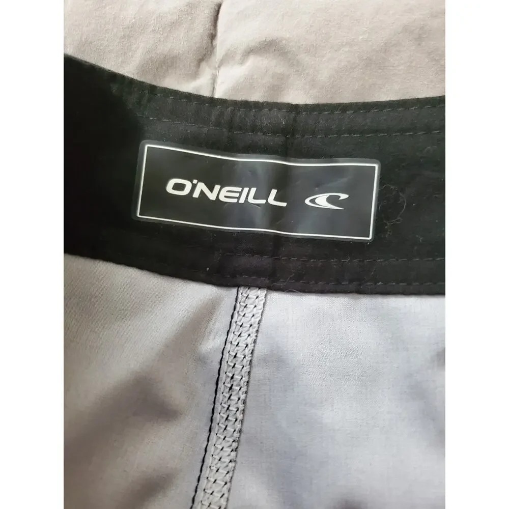 O’Neill Men’s Board Shorts Size 30 Gray Stretch Below Knee 21” NWT